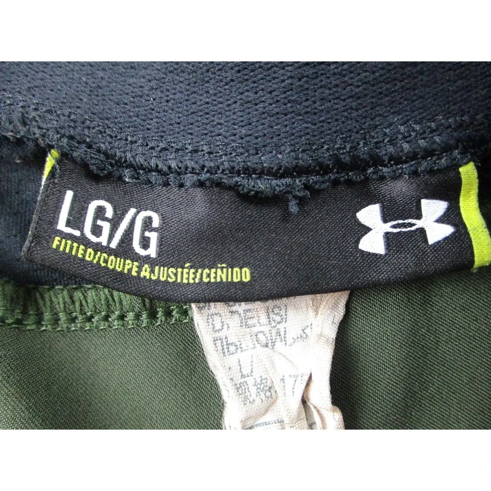 Under Armour Pants Mens Large Green UA Storm Zip Ankle Drawstring Athletic Track